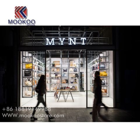 Rozsdamentes acélból készült kézitáska kijelző állványok