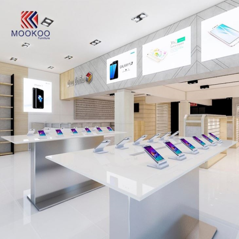 Mobiltelefon-üzlet bútortervezés