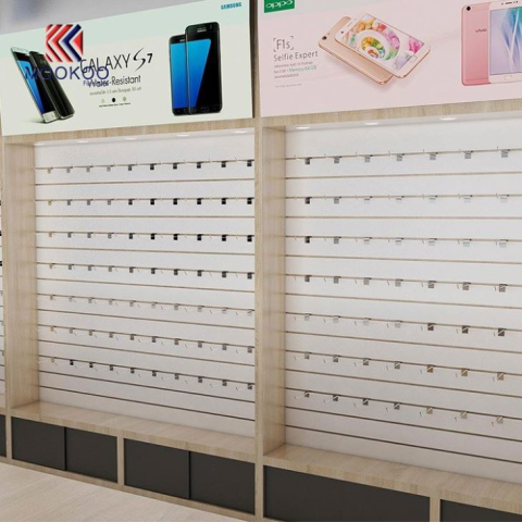 Fa mobiltelefon kijelzős fal polc