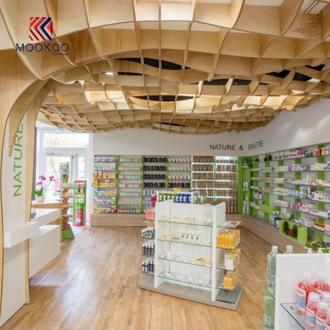 Európai stílusú gyógyszertárbolt kijelző